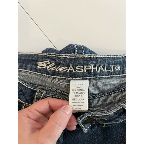 Blue Asphalt, Memphis Low Rise, Women’s Denim Blue Jeans, Size 9 Juniors - Picture 9 of 10